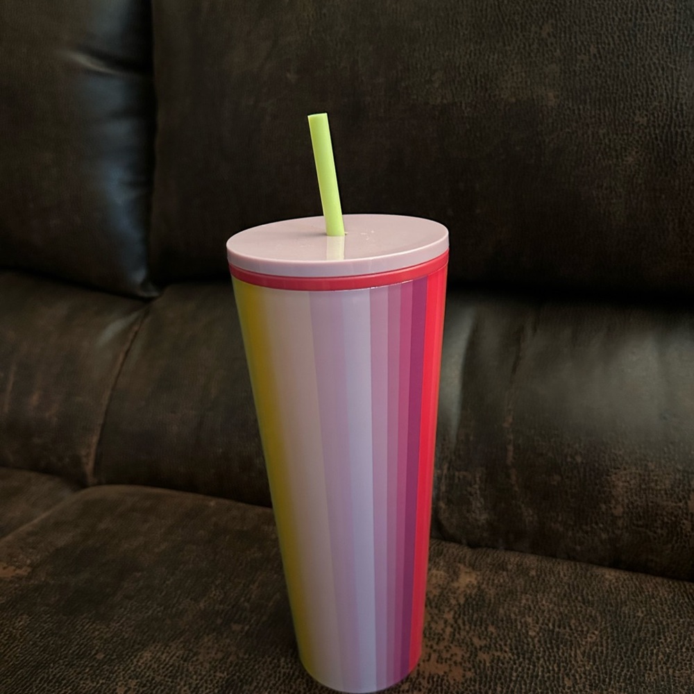 Starbucks Multicolor Striped Tumbler with Straw - Picture 2 of 6